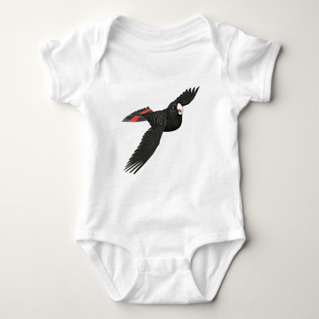 T-shirts Cockatoo preto atado vermelho (Frente)