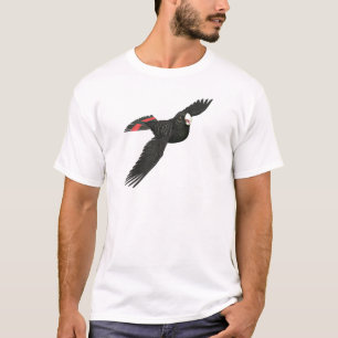 T-shirts Cockatoo preto atado vermelho