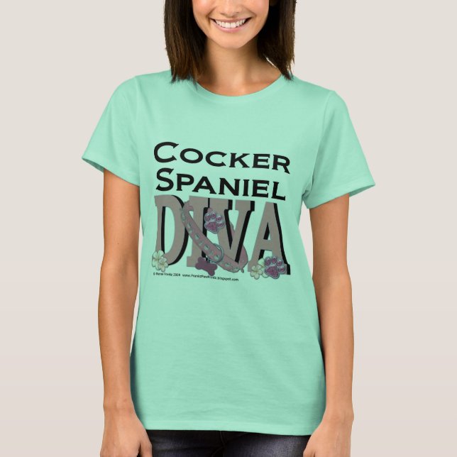 T-shirts Cocker Spaniel DIVA (Frente)