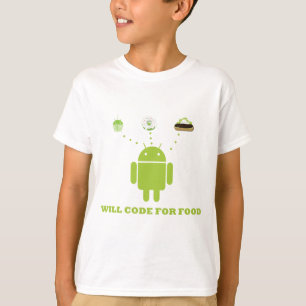 T-shirts Codificará para a comida (o programador de