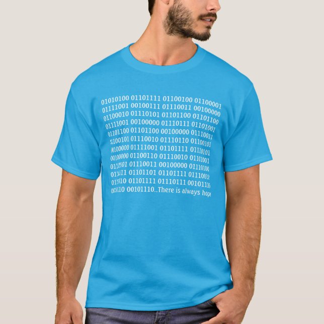 T-SHIRTS CÓDIGO BINÁRIO COM MENSAGEM GEEK (Frente)
