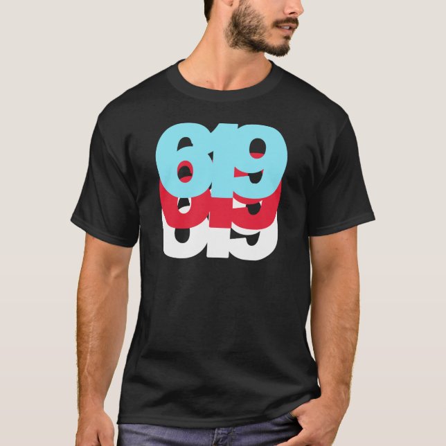 T-shirts Código de área 619 (Frente)