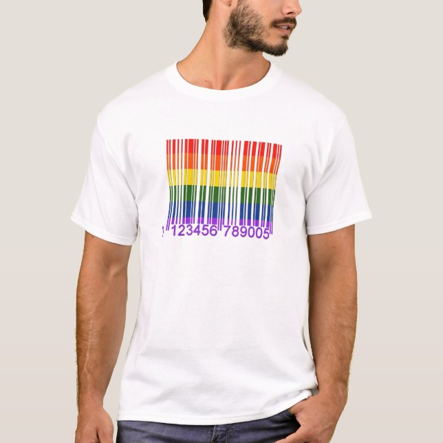 T-shirts Código de barras alegre 1 (Frente)