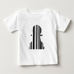 T-shirts Código de barras do peão Design de padrão de peça