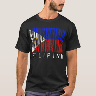 T-shirts Código de barras filipino da bandeira