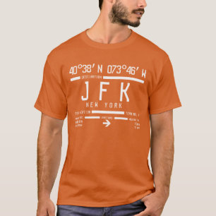 T-shirts Código do Aeroporto Internacional JFK de Nova Iorq