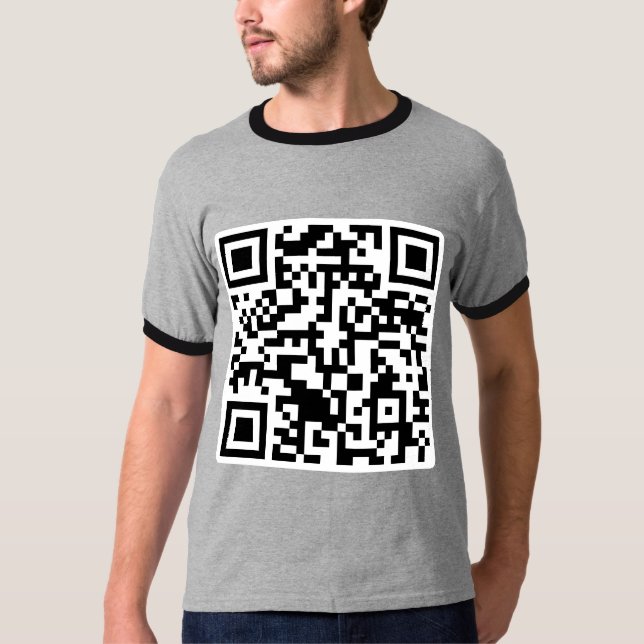 T-shirts Código Rickrolled do rolo QR do rick (Frente)