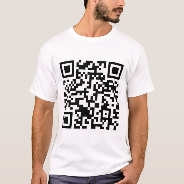 T-shirts Código Rickrolled do rolo QR do rick (Frente)