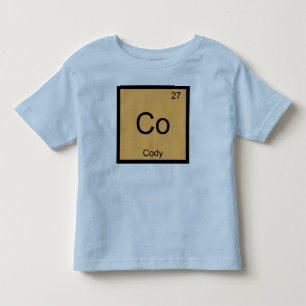 T-shirts Cody Nome Elemento Químico Tabela Periódica