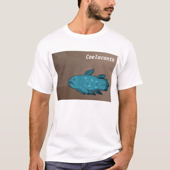T-shirts Coelacanto - Peixe Antigo (Frente)
