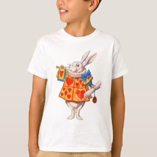 T-SHIRTS COELHO BRANCO DO ALICE