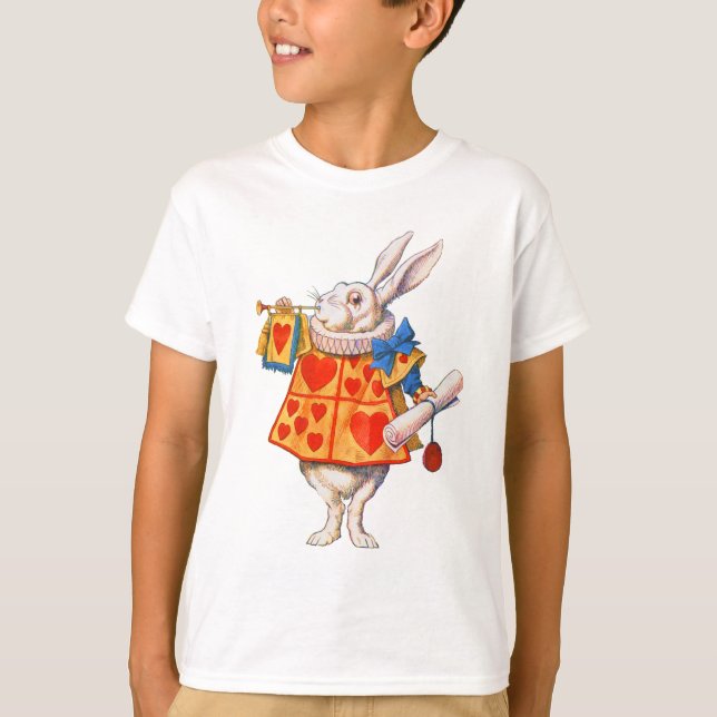 T-SHIRTS COELHO BRANCO DO ALICE (Frente)