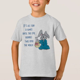 T-shirts coelho cientista louco maligno engraçado dominar o