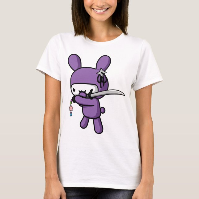 T-shirts Coelho de Ninja (Frente)
