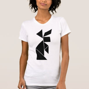 T-shirts coelho do tangram