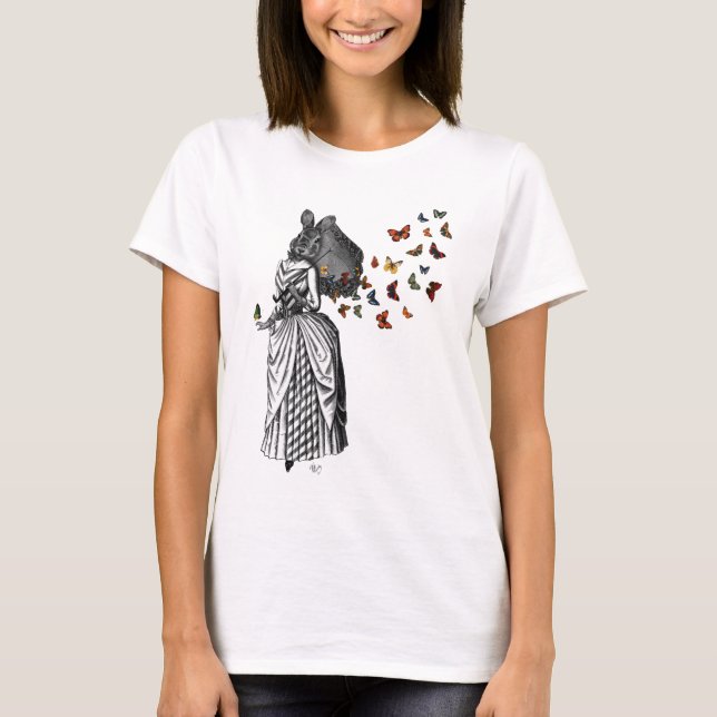 T-shirts Coelho e borboleta Parasol 2 (Frente)
