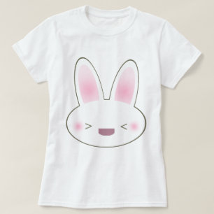 T-SHIRTS COELHO FELIZ DE KAWAII