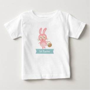 T-shirts Coelho Fofo Com Ovos 1ª Páscoa
