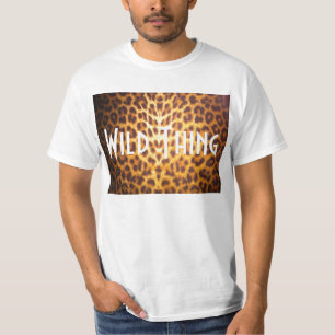 T-shirts COISA SELVAGEM no T do impressão do leopardo