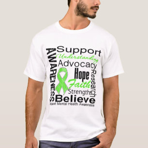 T-shirts Colagem - consciência da saúde mental