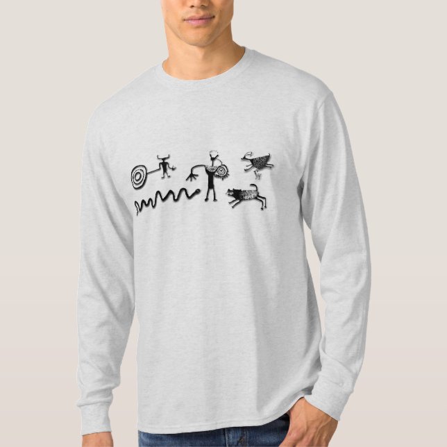 T-shirts Colagem da arte da rocha (Frente)