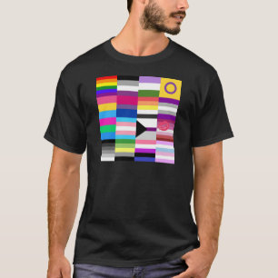 T-shirts Colagem da bandeira do orgulho de LGBT