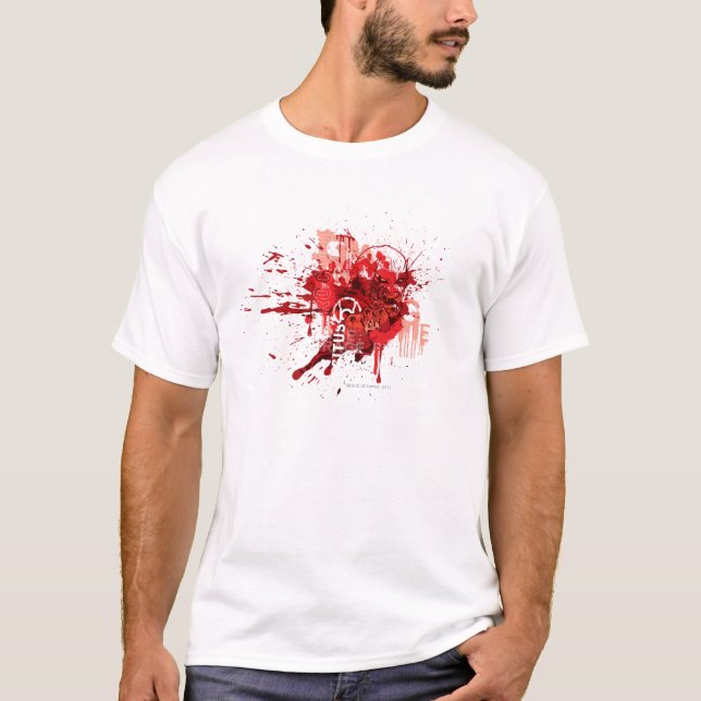 T-shirts Colagem de Corpos de Lanterna Vermelha (Frente)