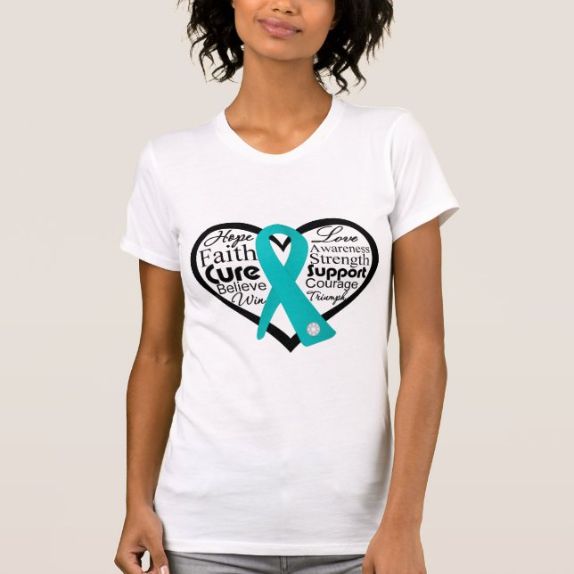 T-shirts Colagem de Fita Cardíaca Scleroderma (Frente)
