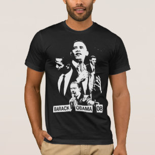 T-shirts Colagem de Obama pelo akamundo com texto