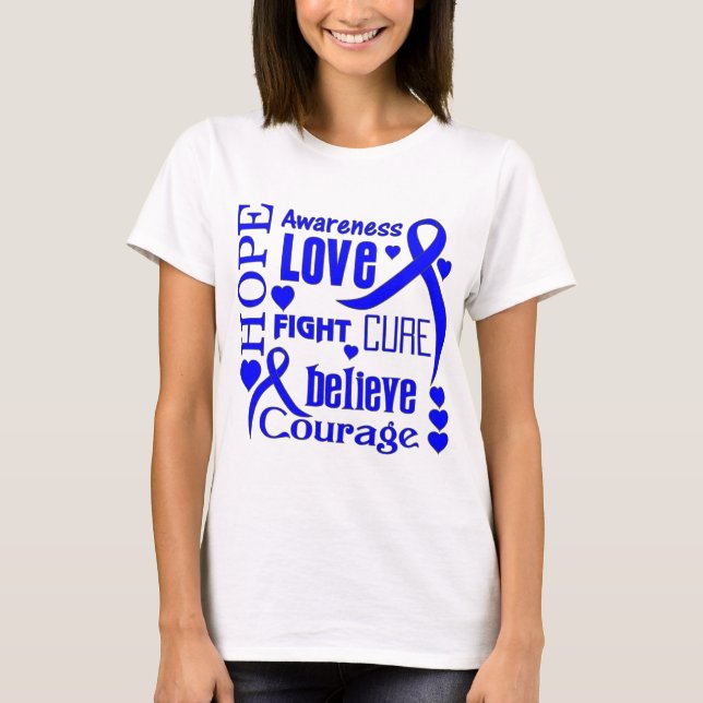 T-shirts Colagem de Palavras Espertas Disautonomia (Frente)