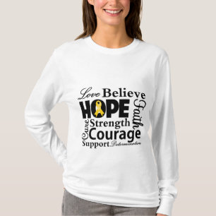 T-shirts Colagem do cancer da infância da esperança