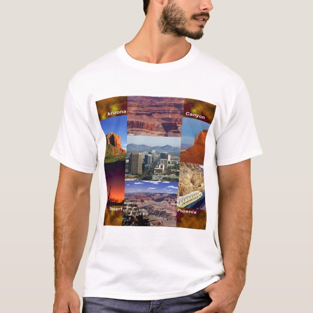 T-shirts Colagem do Deserto arizona (Frente)