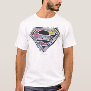 T-shirts Colagem do logotipo de Supergirl