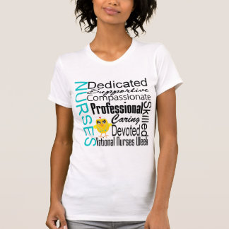 T-shirts Colagem do reconhecimento das enfermeiras - o
