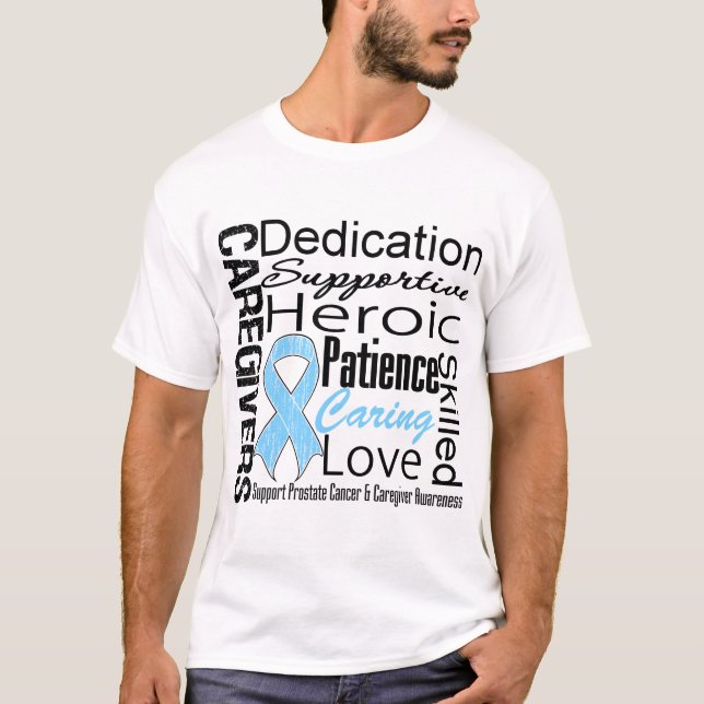 T-shirts Colagem dos cuidadors do cancro da próstata (Frente)