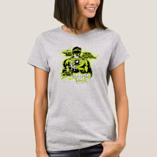T-shirts Colagem verde do texto da lanterna - cor