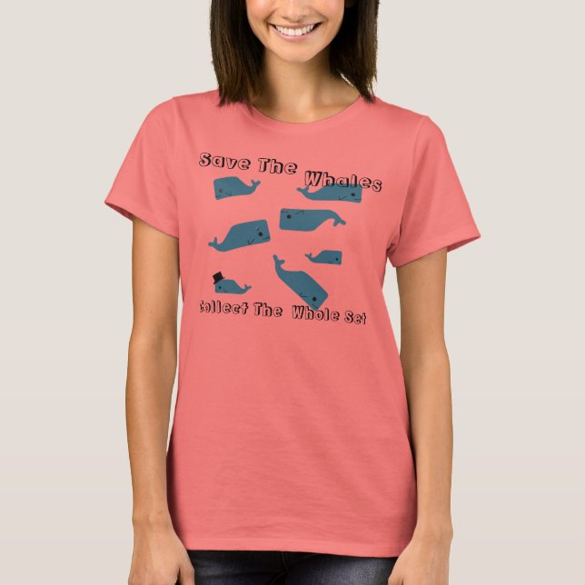 T-shirts Coleção de Baleias (Frente)