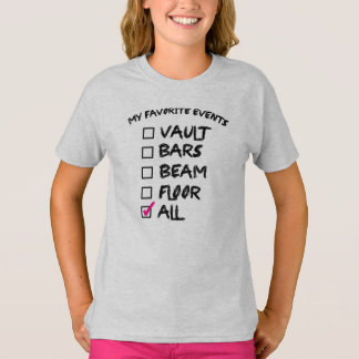 T-shirts Coleção de eventos de ginástica