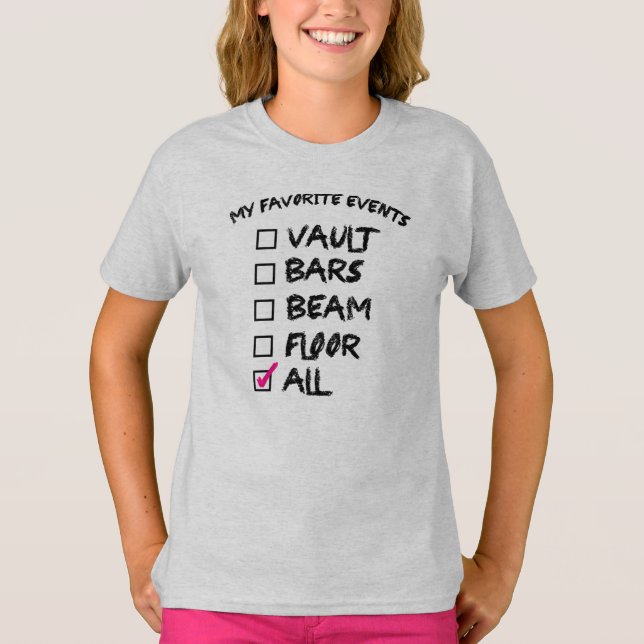 T-shirts Coleção de eventos de ginástica (Frente)