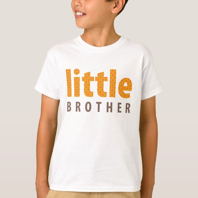 T-shirts COLEÇÃO DE SIBLINGS - irmãozinho {laranja} (Frente)