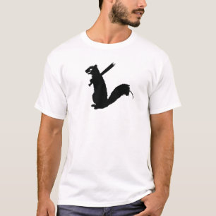 T-shirts Coleção irritada do esquilo do zombi