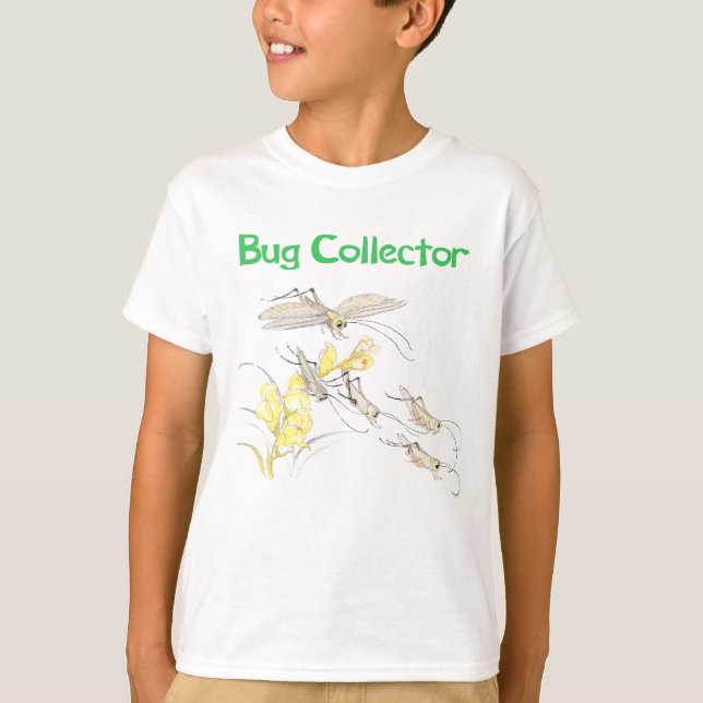 T-shirts Coletor do inseto de Katydids (Frente)