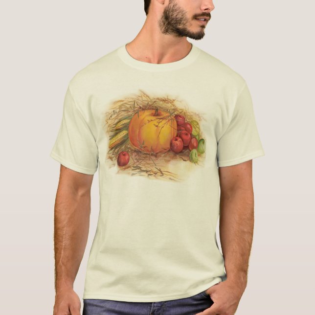 T-shirts Colheita de outono (Frente)