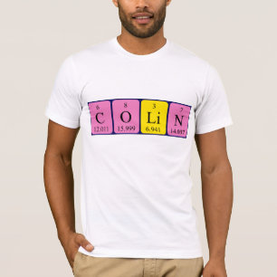 T-shirts Colin periódico nome da mesa