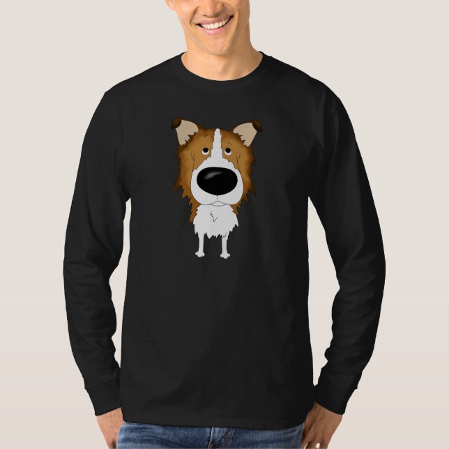T-shirts Collie áspero do nariz grande (Frente)