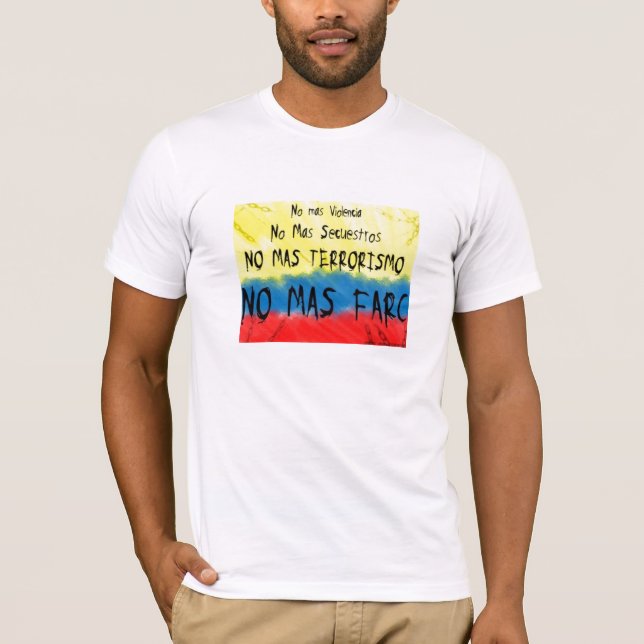 T-shirts Colômbia contra o farc dos las (Frente)