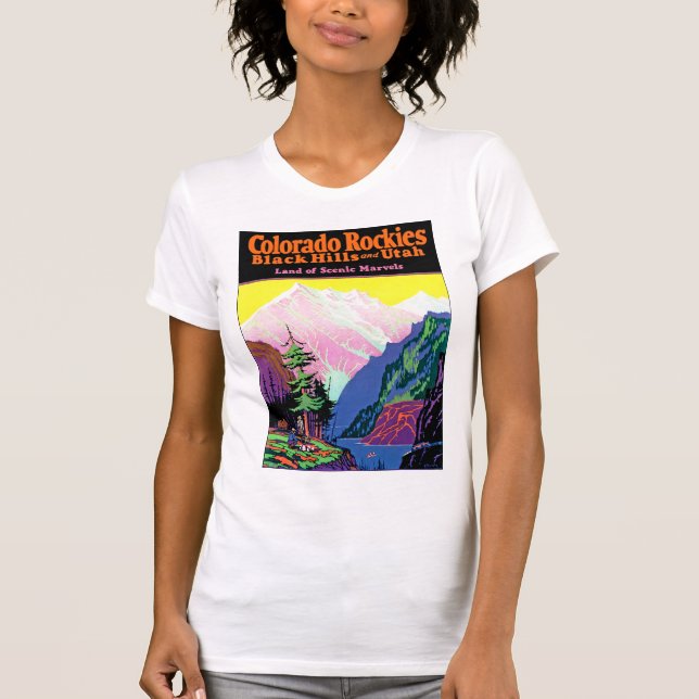 T-shirts Colorado ~ Black Colinas e Utah (Frente)