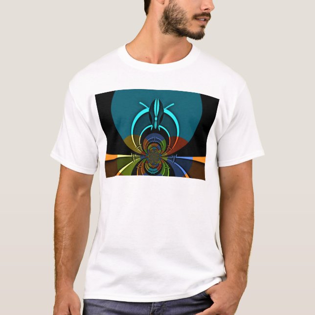 T-shirts Colorida Maasai Shield Design (Frente)