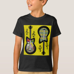 T-shirts Colorido Mardi Gras Guitars