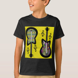 T-shirts Colorido Mardi Gras Guitars